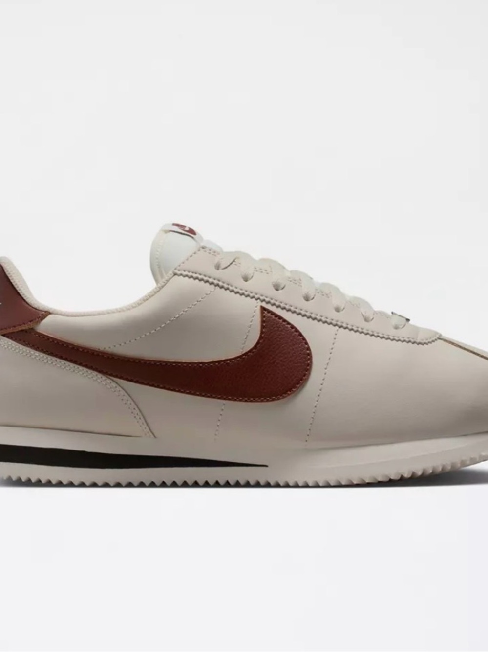 Nike Cortez Leather Sneaker in Cream and Brown Sz 11.5 new with box